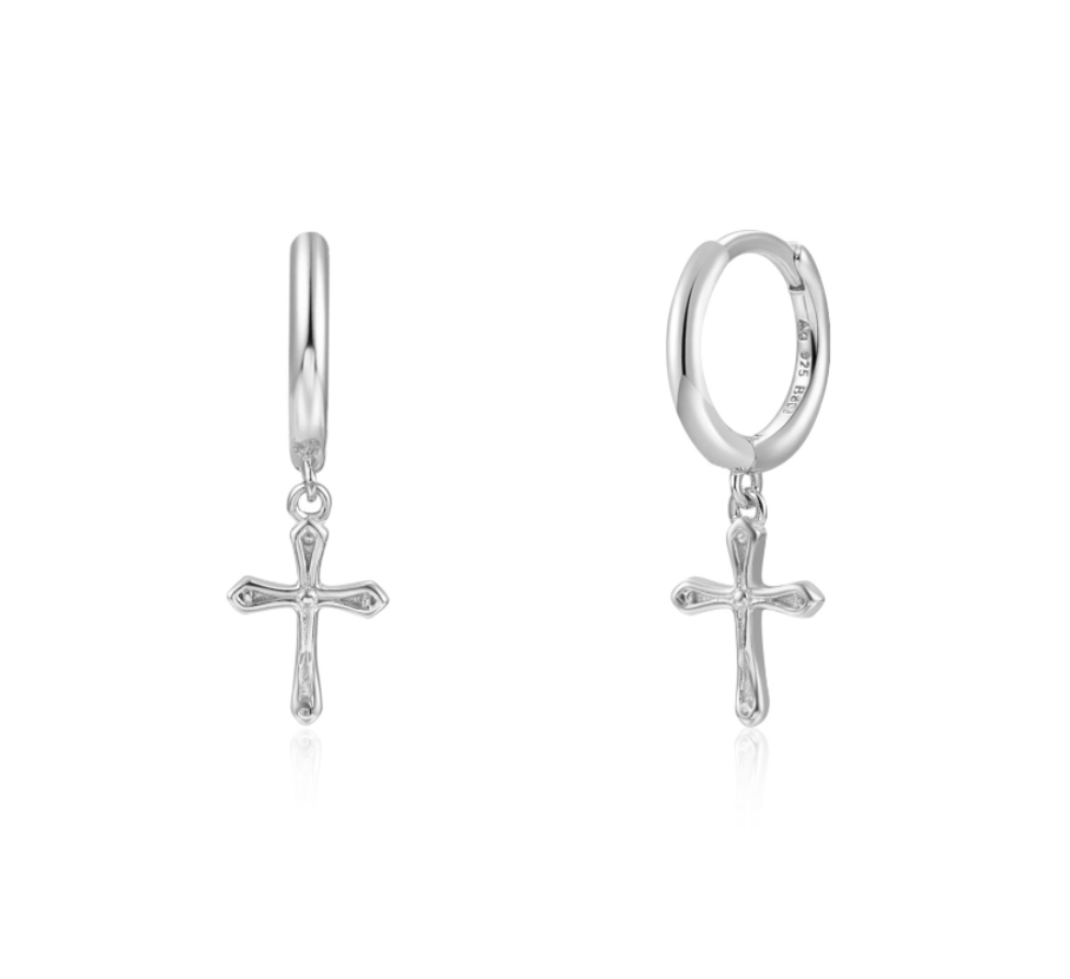 Pendientes Aro Cruz 11mm