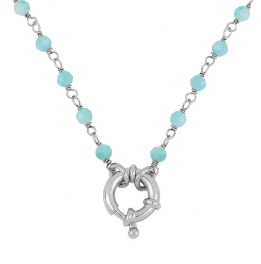 Collar Sail Semi Amazonita
