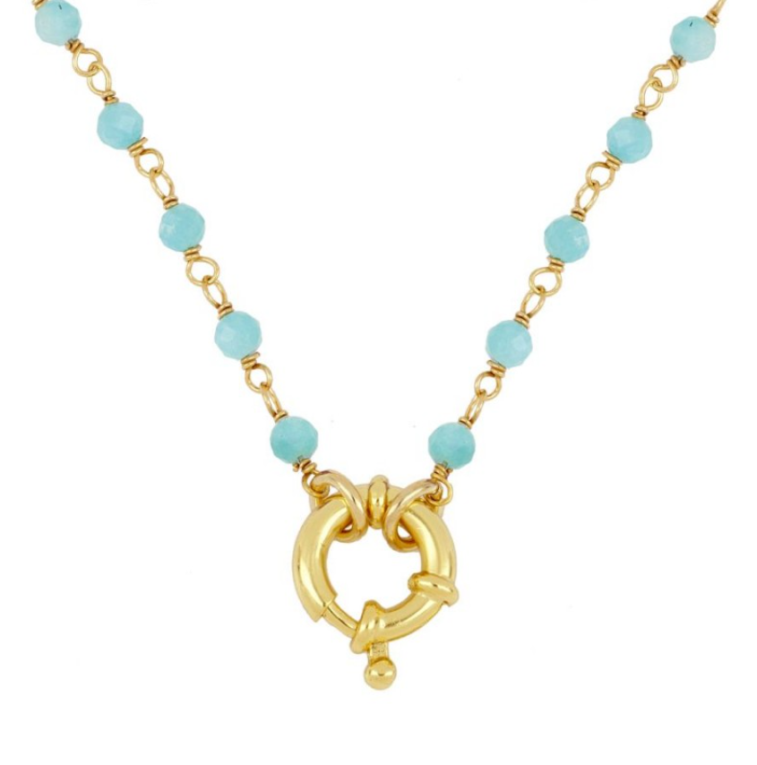 Collar Sail Semi Amazonita