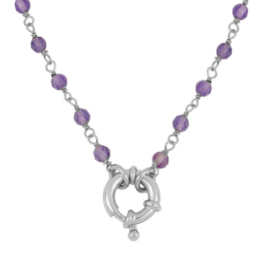 Collar Sail Semi Amatista