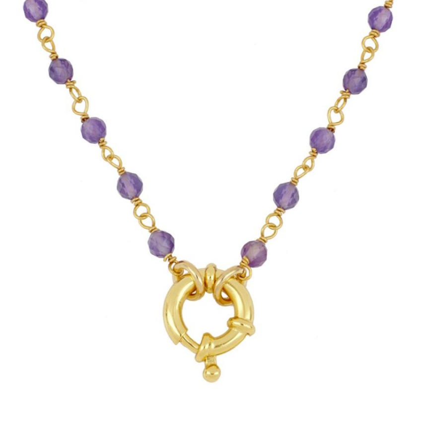 Collar Sail Semi Amatista