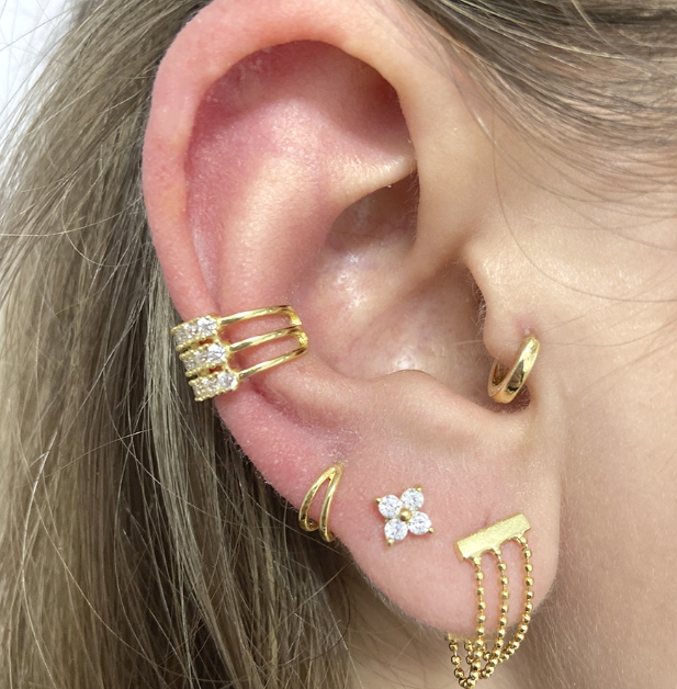Piercing Flor Blanca