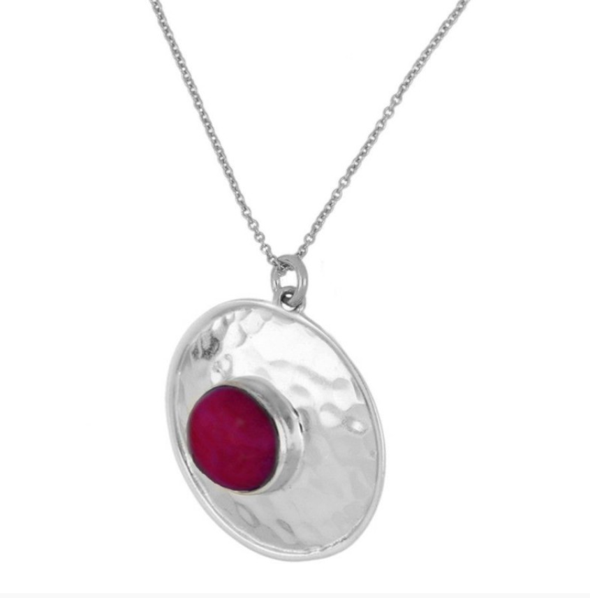 Collar Luna Llena Fucsia