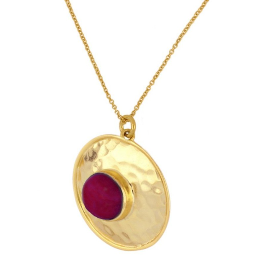 Collar Luna Llena Fucsia