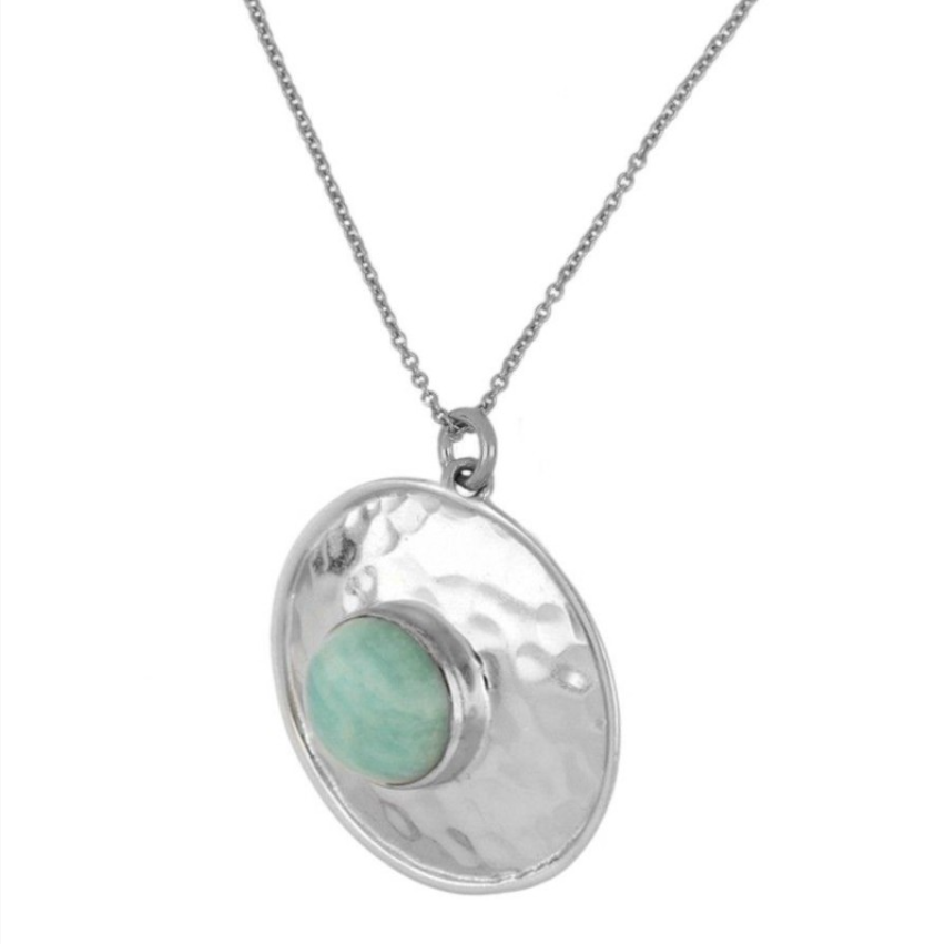 Collar Luna Llena Amazonita