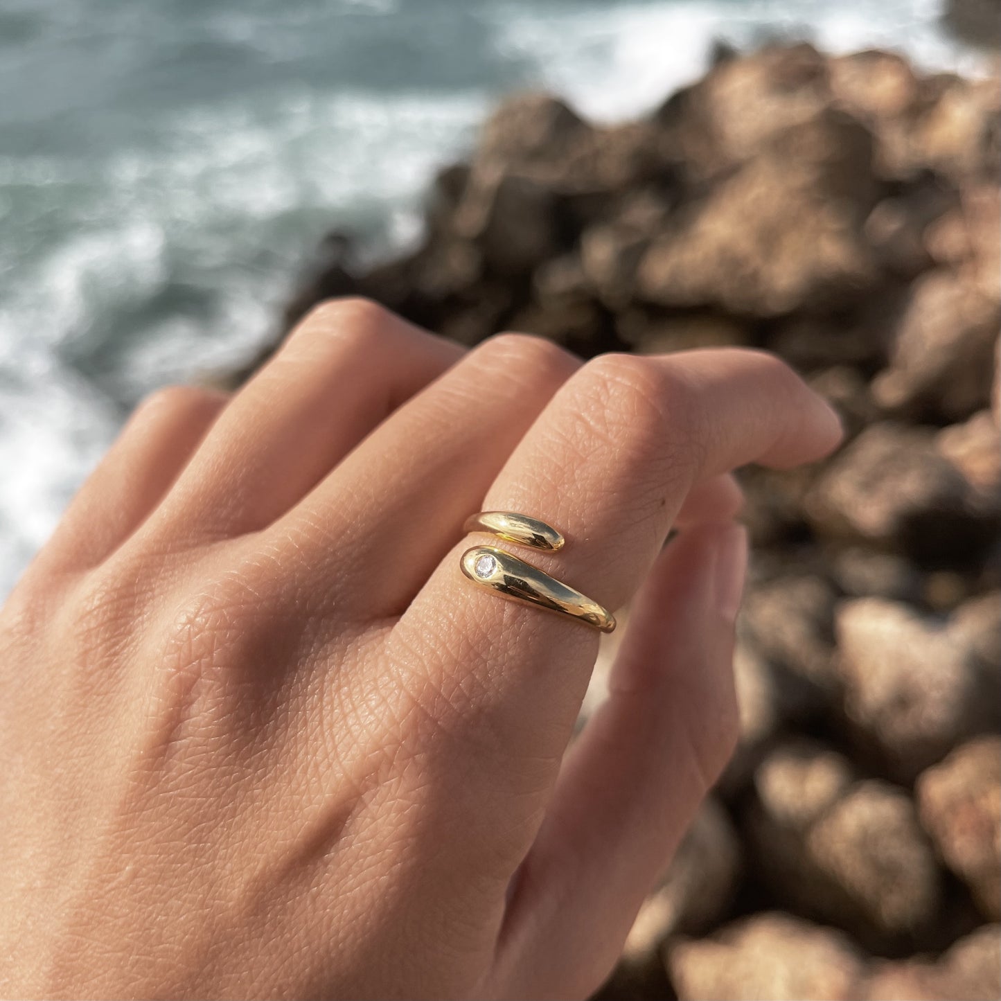 Anillo Nudo Circonita