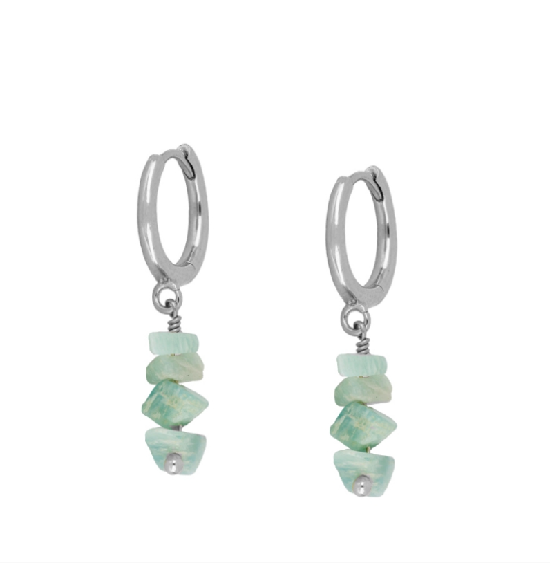 Pendientes Piedra Amanzonita