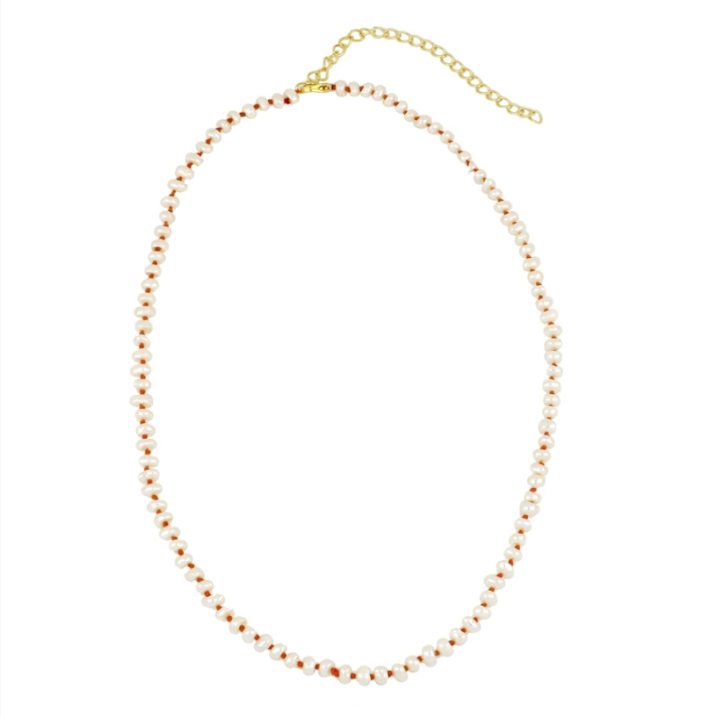 Collar Perla Naranja