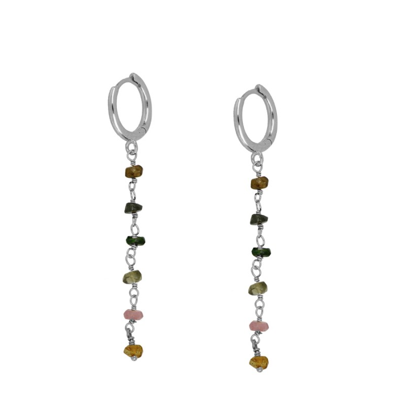 Pendientes Eslabón Turmalina