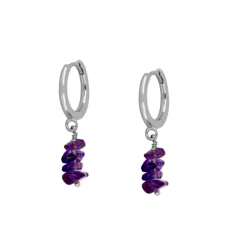 Pendientes Piedra Amatista