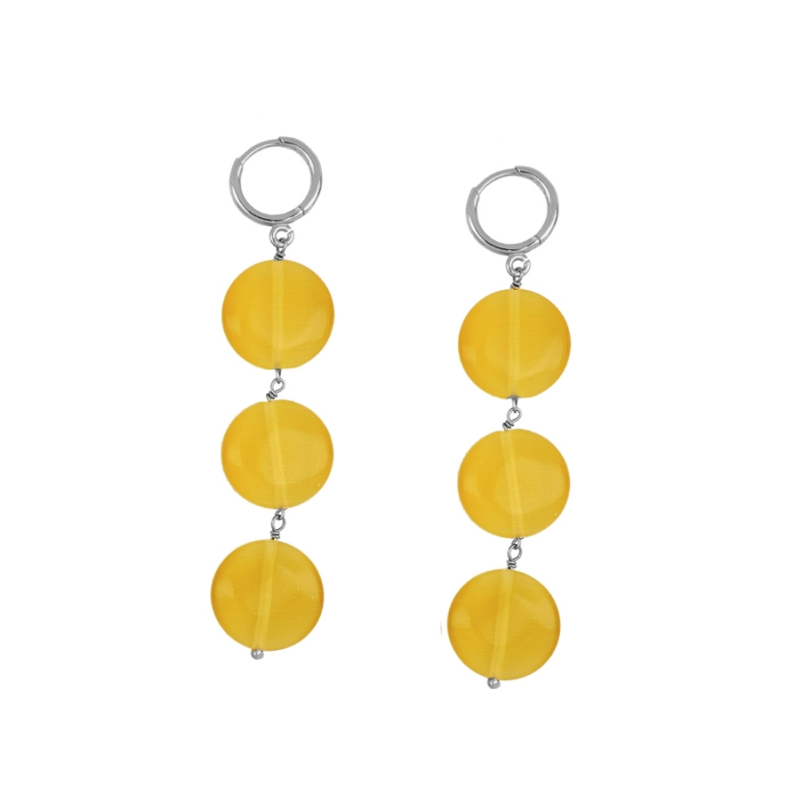 Pendientes Ojo de Gato Amarillo