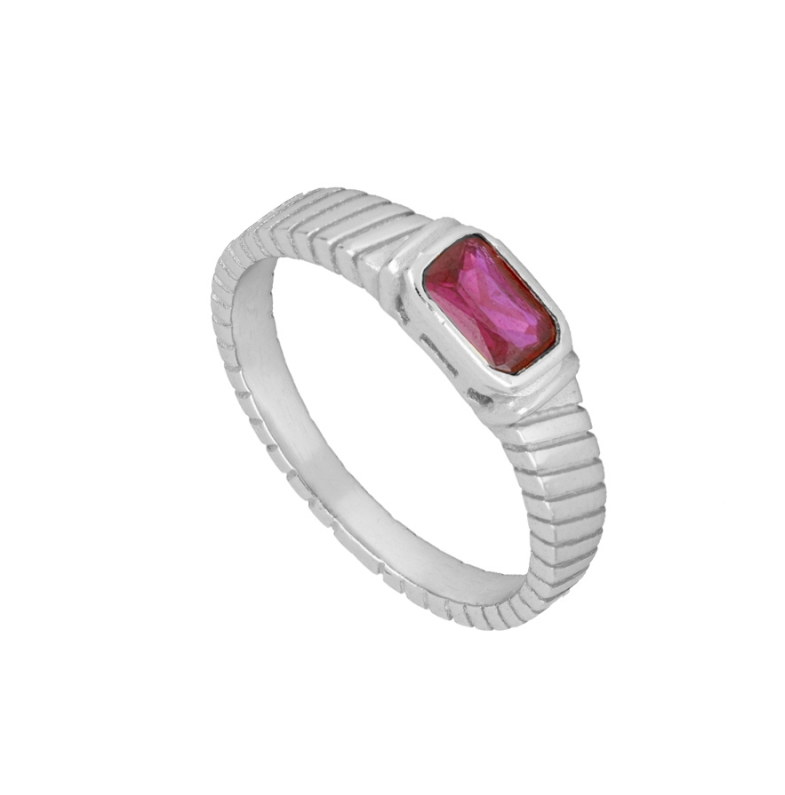 Anillo Sello Rubi
