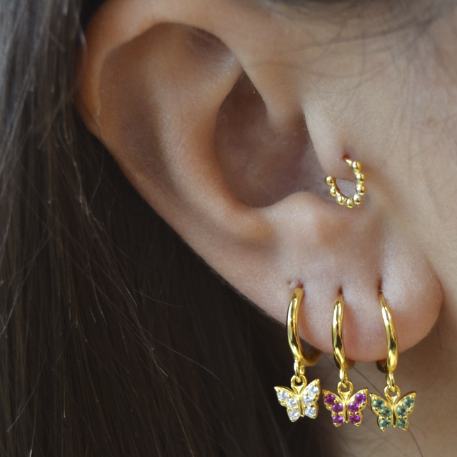 Pendientes Mariposa Blanca