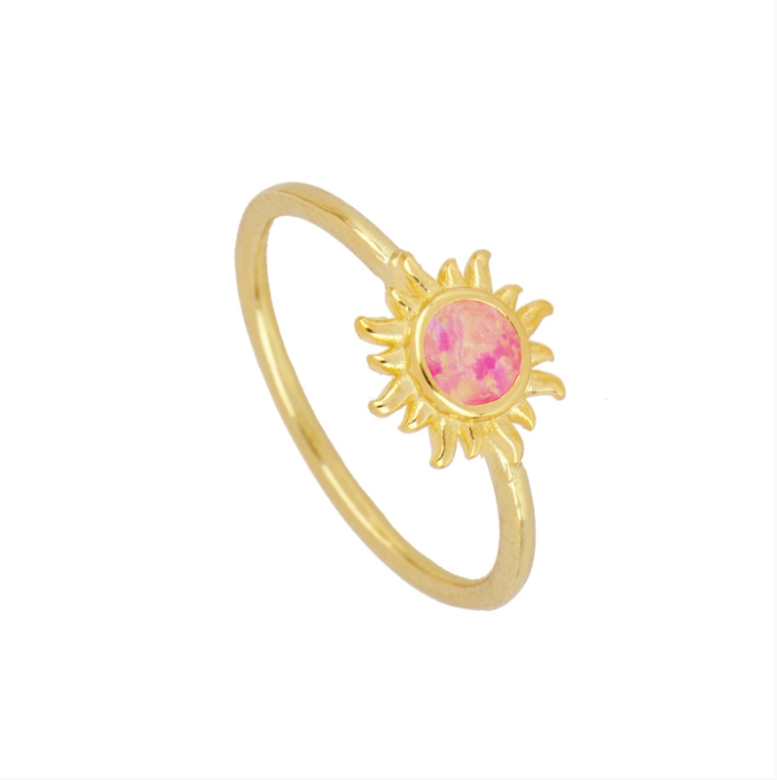 Anillo Sol Ópalo Rosa