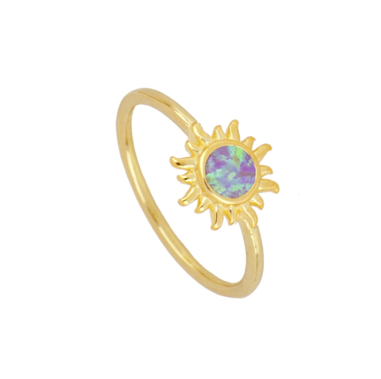 Anillo Sol Ópalo Lila