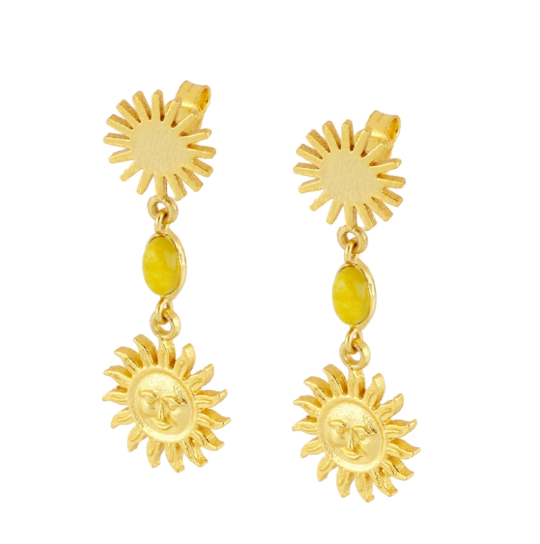 Pendientes Cala Nova Jade Amarillo