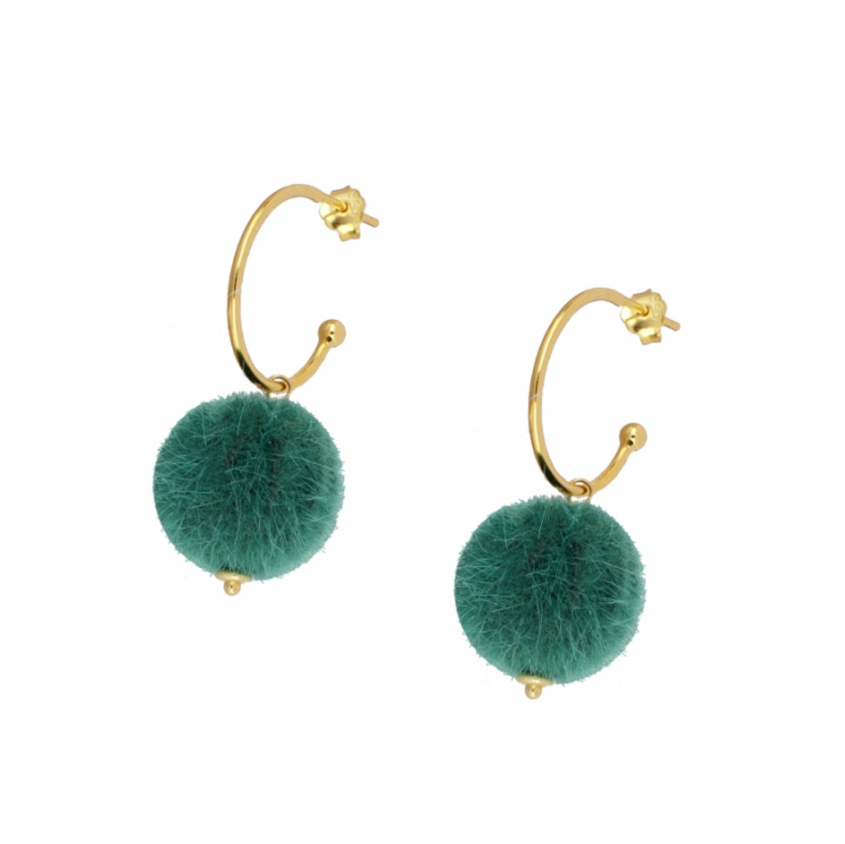 Pendientes Pompón Bosque