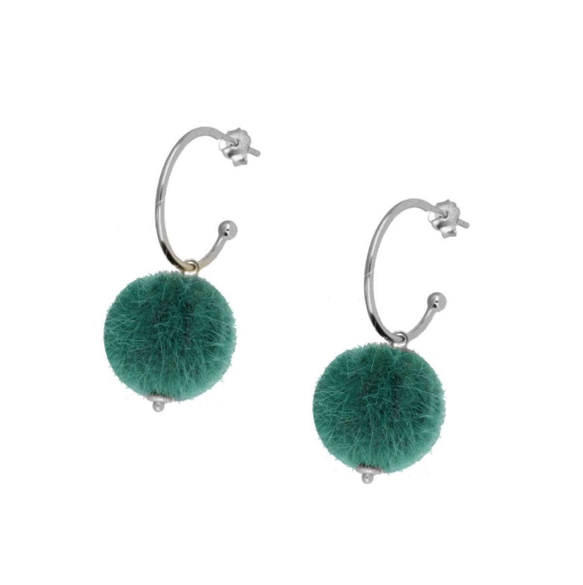 Pendientes Pompón Bosque
