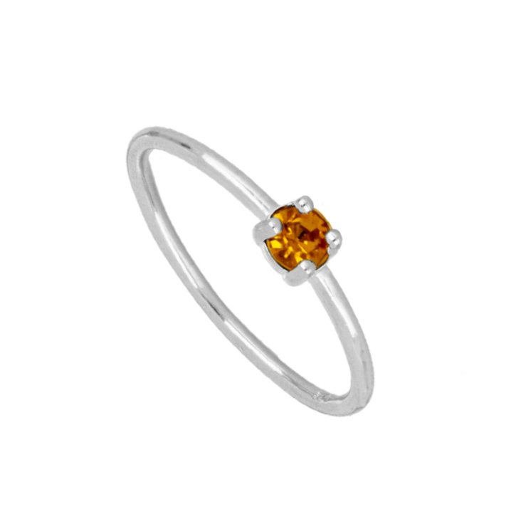 Anillo Basic Citrino - ecos mallorca