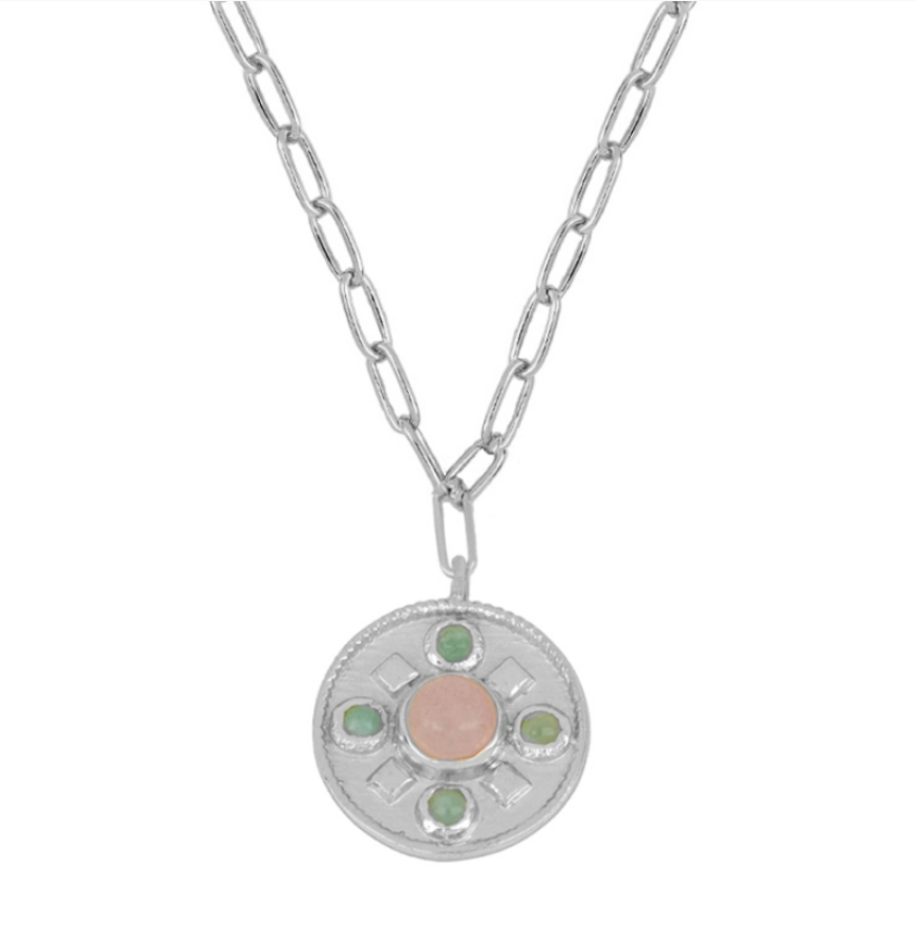 Collar Calcedonia Rosa