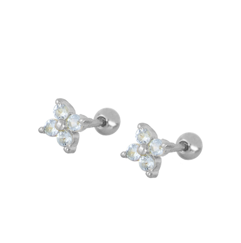 Piercing Flor Aqua