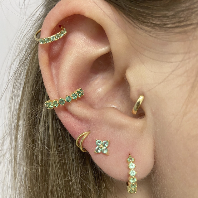 Piercing Flor Verde