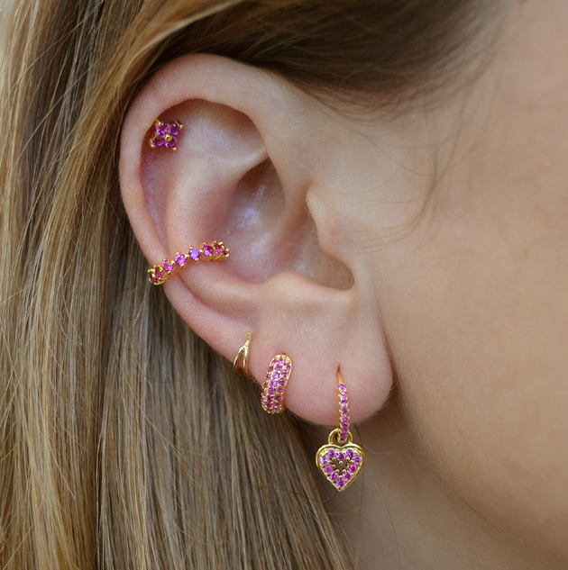 Piercing Flor Fucsia