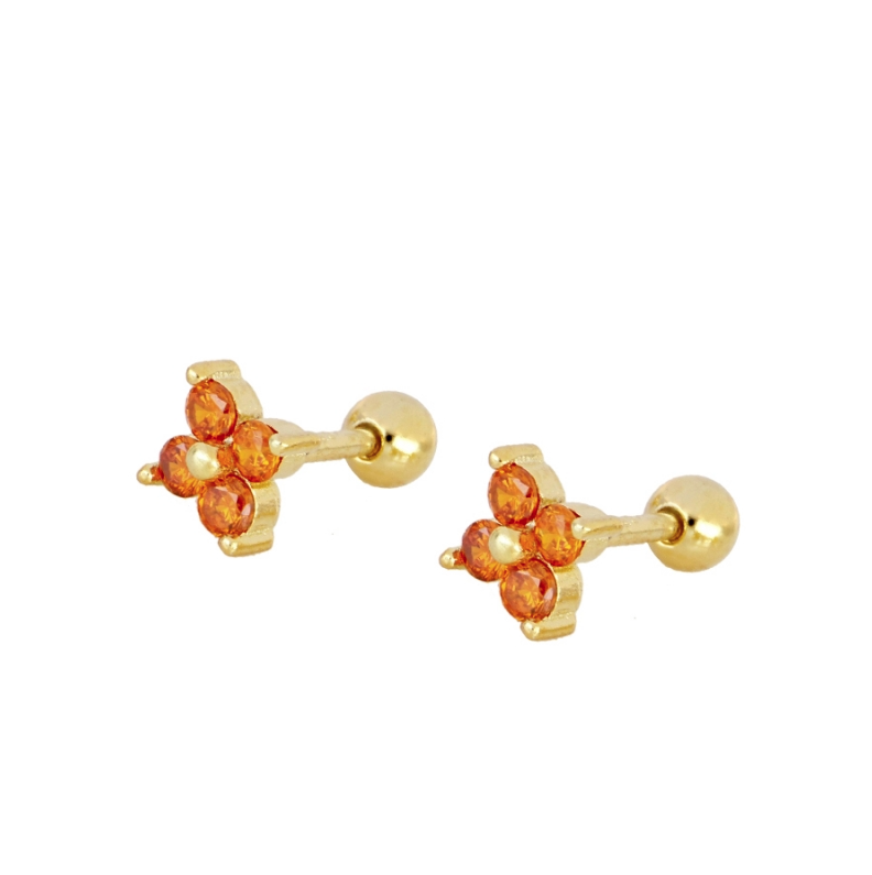 Piercing Flor Naranja