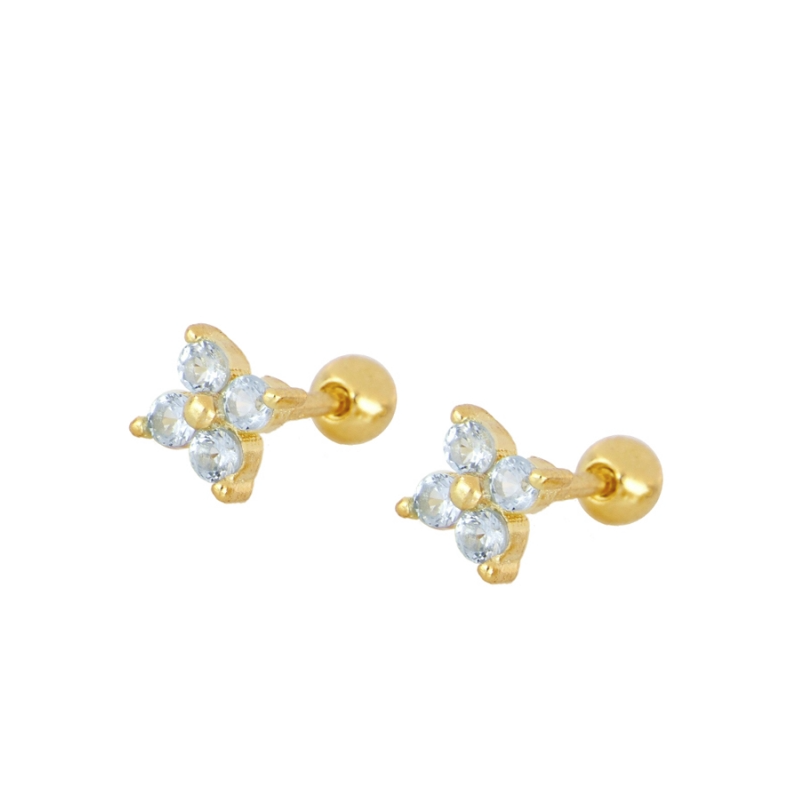 Piercing Flor Aqua
