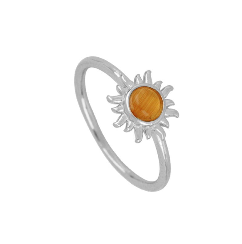 Anillo Sol Ópalo Naranja
