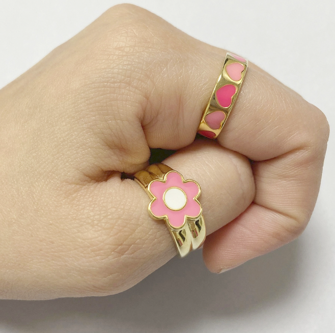 Anillo Sello Margarita Rosa