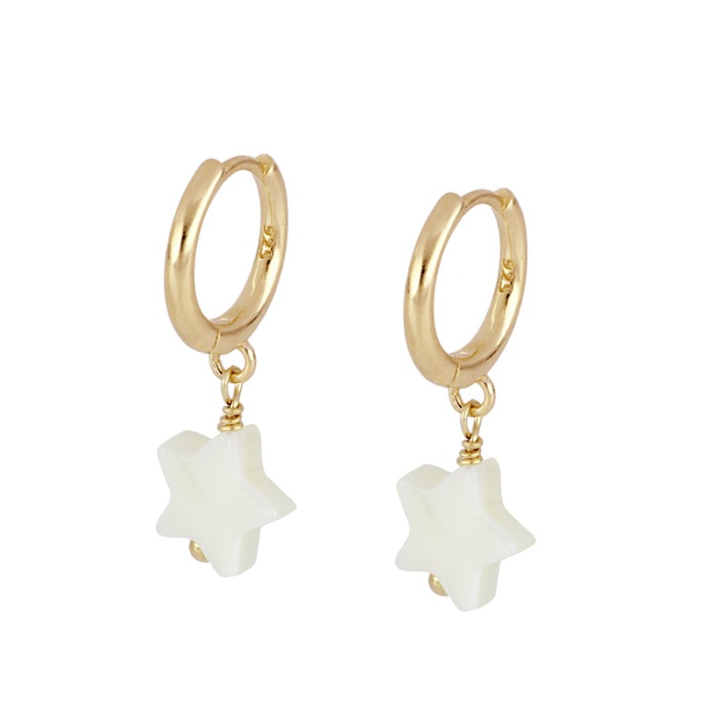 Pendientes Estrella Nácar