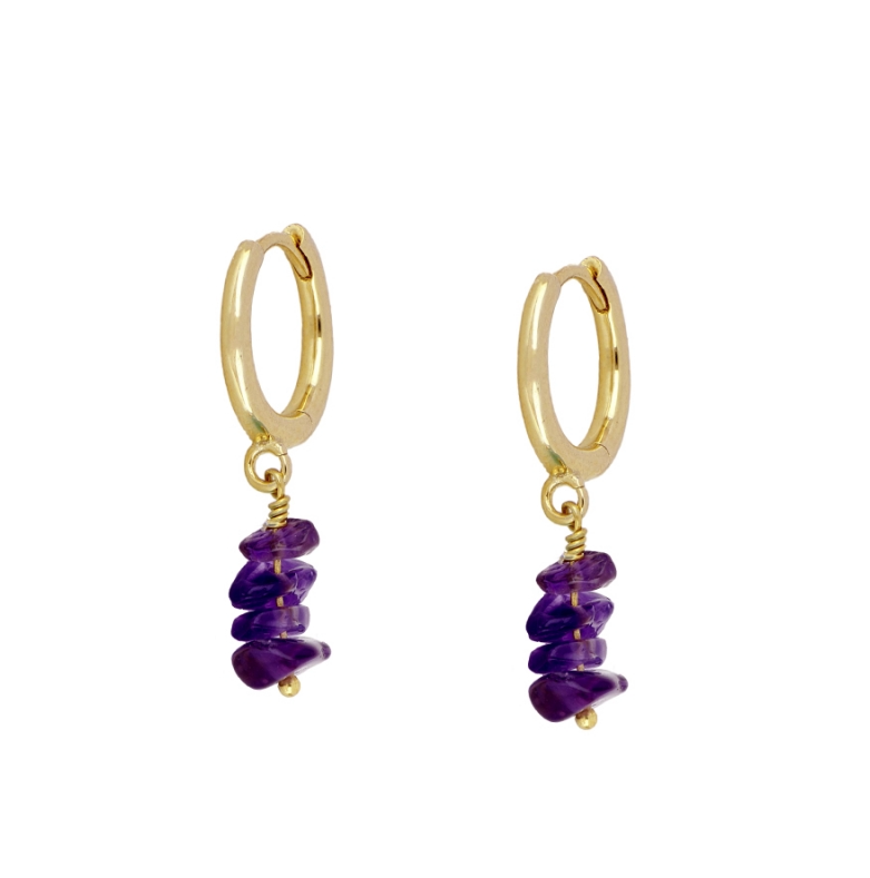 Pendientes Piedra Amatista