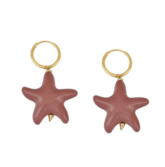 Pendientes Estrella de Mar Terracota