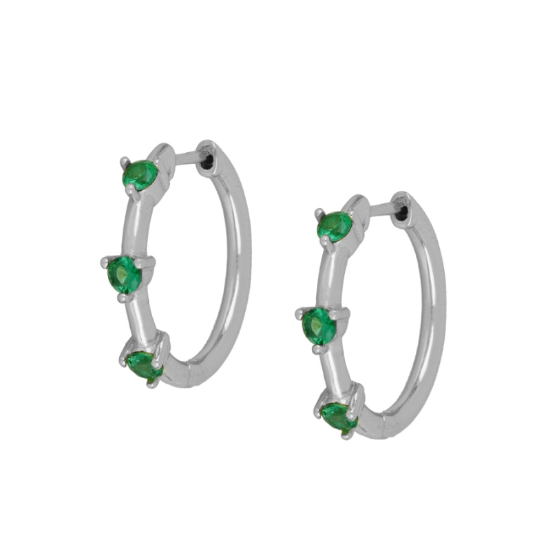 Aros Triple Circonita Verde