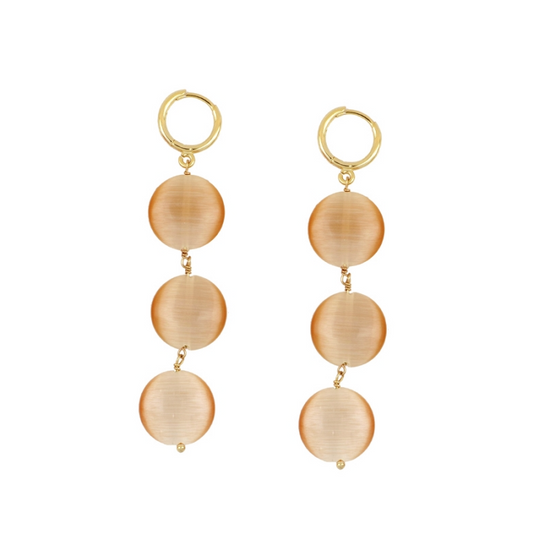 Pendientes Ojo de Gato Beige