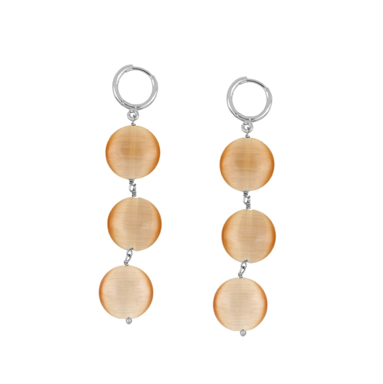 Pendientes Ojo de Gato Beige