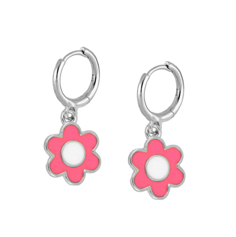 Pendientes Flor Rosa
