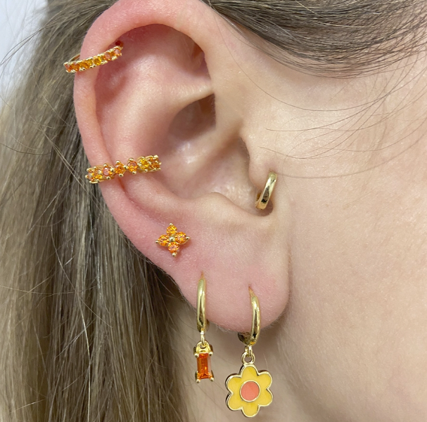 Pendientes Flor Amarilla