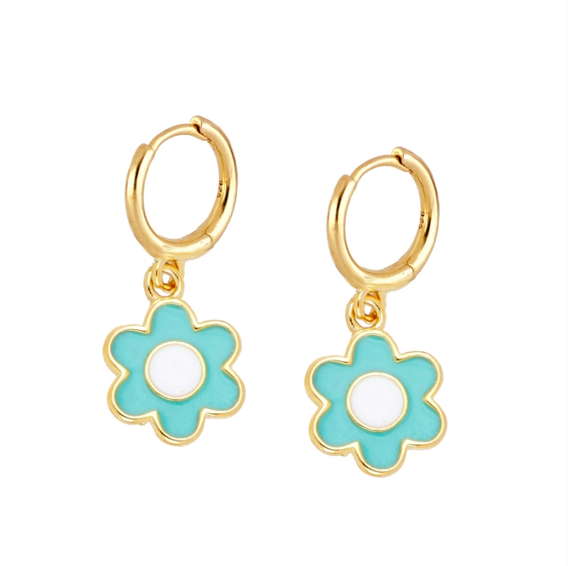 Pendientes Flor Turquesa