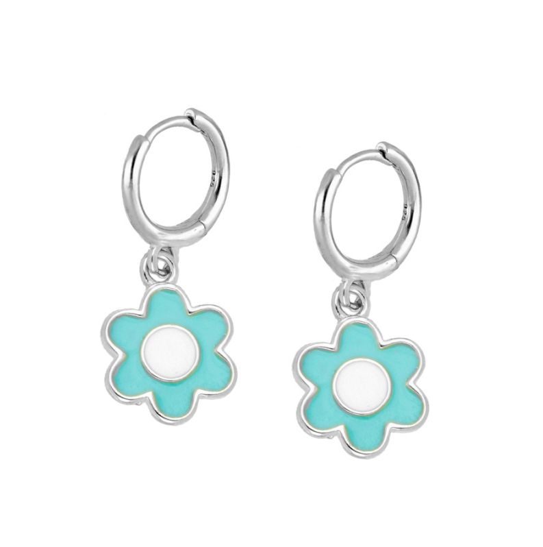 Pendientes Flor Turquesa