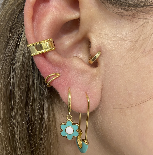 Pendientes Flor Turquesa