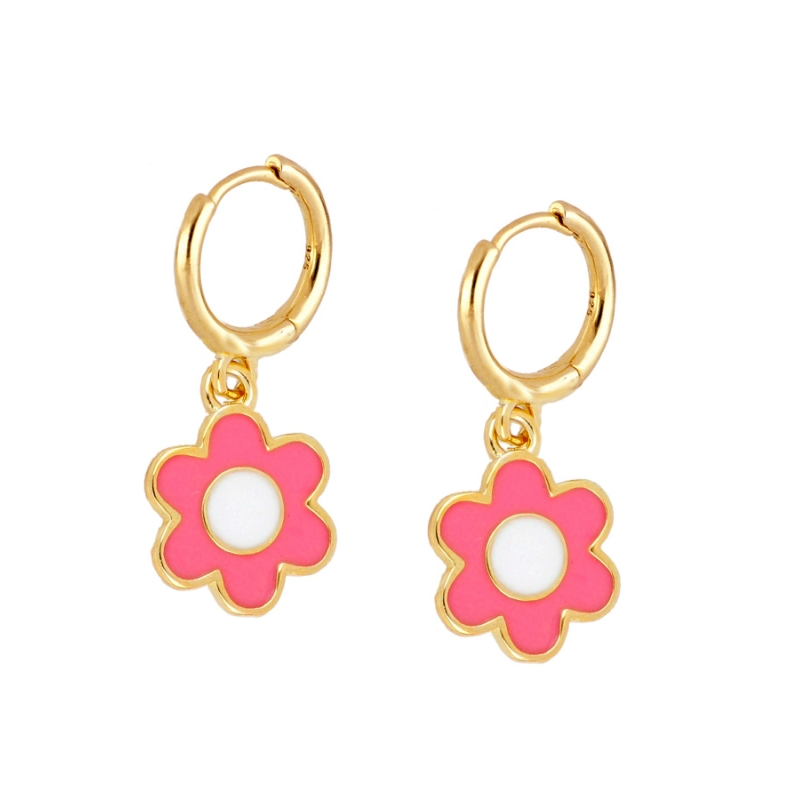 Pendientes Flor Rosa
