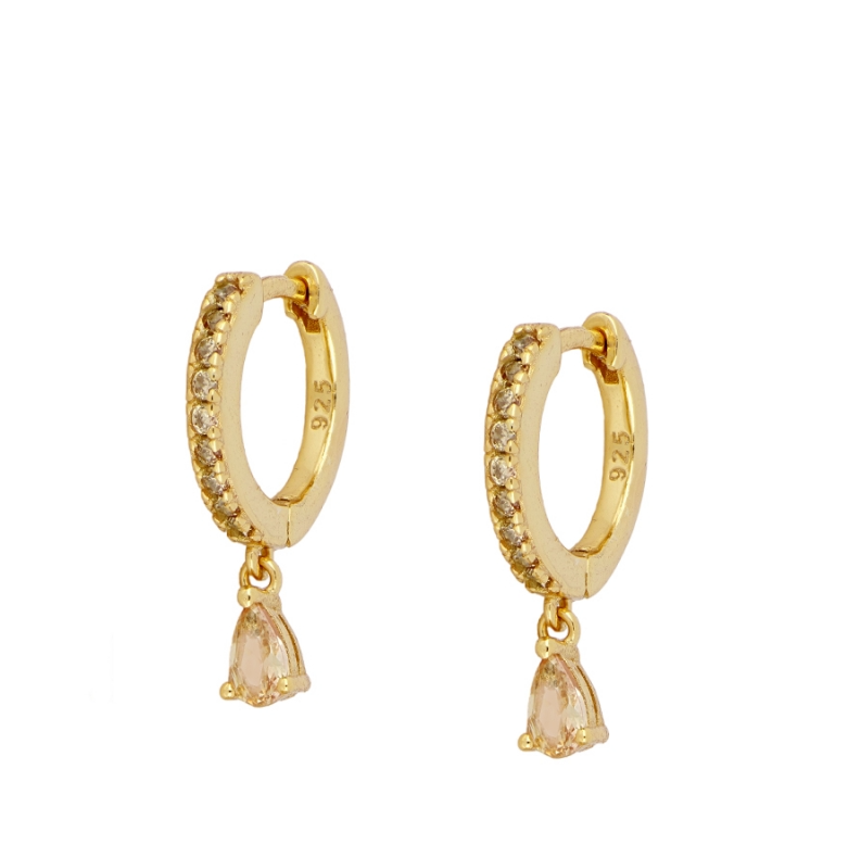 Pendientes Gota Champagne