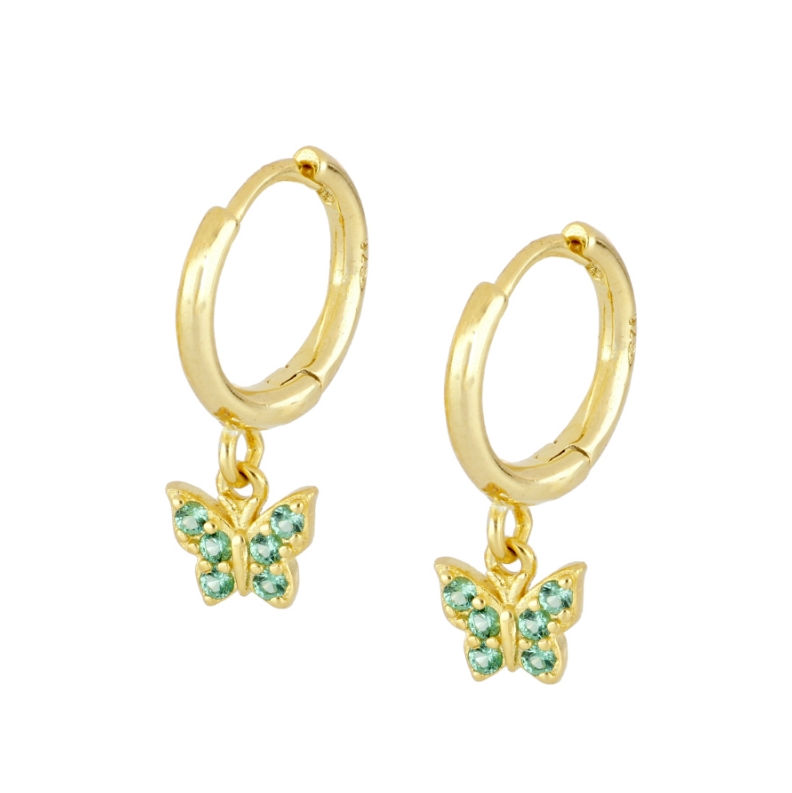 Pendientes Mariposa Verde